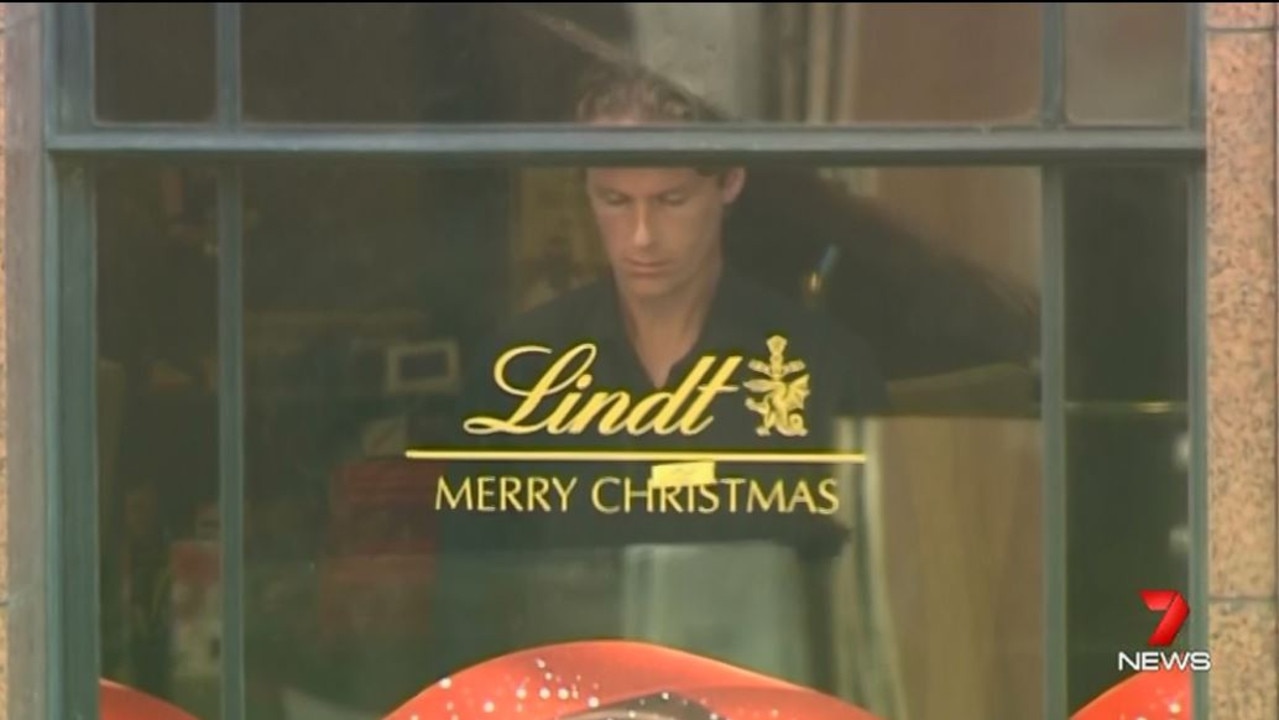 Lindt cafe siege victim Tori Johnson at the window of the Cafe. Picture CH 7