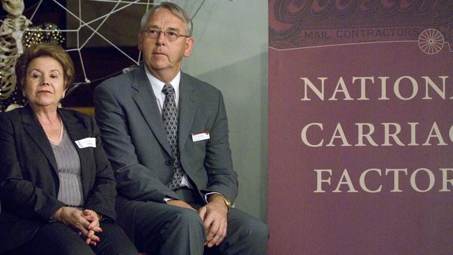 Conchita and Clive Armitage at the launch of the start of construction of the National Carriage Museum at Cobb and Co, 09 July 2009. Photo Kevin Farmer / The Chronicle