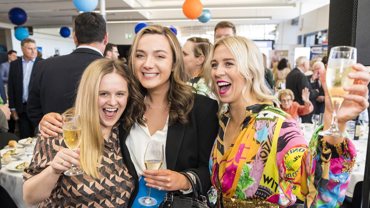 At It's a Bloke Thing 2021 are (from left) Alice McGowan, Sophie-Rose Greer and Tess Wagner, Friday, September 10, 2021. Picture: Kevin Farmer