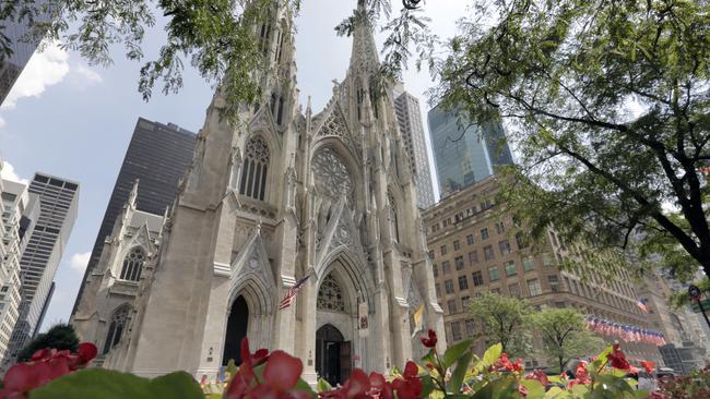 Days after the Notre Dame cathedral fire in Paris, a New Jersey man was arrested after entering St. Patrick's Cathedral carrying two cans of gasoline, lighter fluid and lighters. Picture: AP/Richard Drew