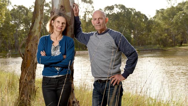 Burton couple Graham and Sue Guest are concerned about the PFAS contamination from fire-fighting foams used on the Edinburgh RAAF base. Picture: Naomi Jellicoe