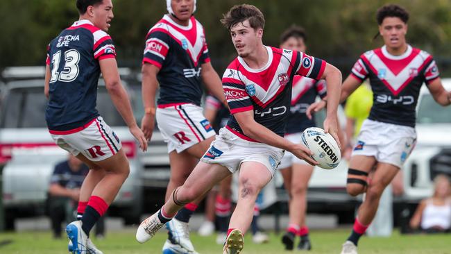 Lachlan Metcalfe played a crucial role as the Roosters upset Illawarra in the Harold Matthews Cup. Picture: Adam Wrightson Photography