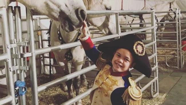 Sam Humphrey behind the scenes of <i>The Greatest Showman. </i>Picture: Instagram