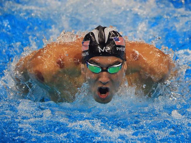 Rio Olympics 2016. The finals and semifinals of the swimming on day 04, at the Olympic Aquatic Centre in Rio de Janeiro, Brazil. USA's Michael Phelps wins the Men’s 200m Butterfly Final. Picture: Alex Coppel