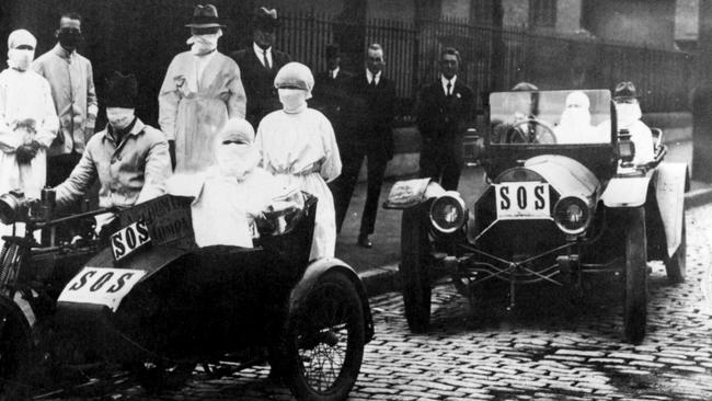 Units of the Influenza Administration Committee in Sydney during great Spanish flu epidemic of 1919.