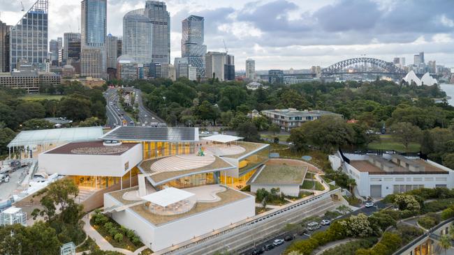 Aerial view of the new Sydney Modern extension at the Art Gallery of NSW. Picture: Iwan Baan