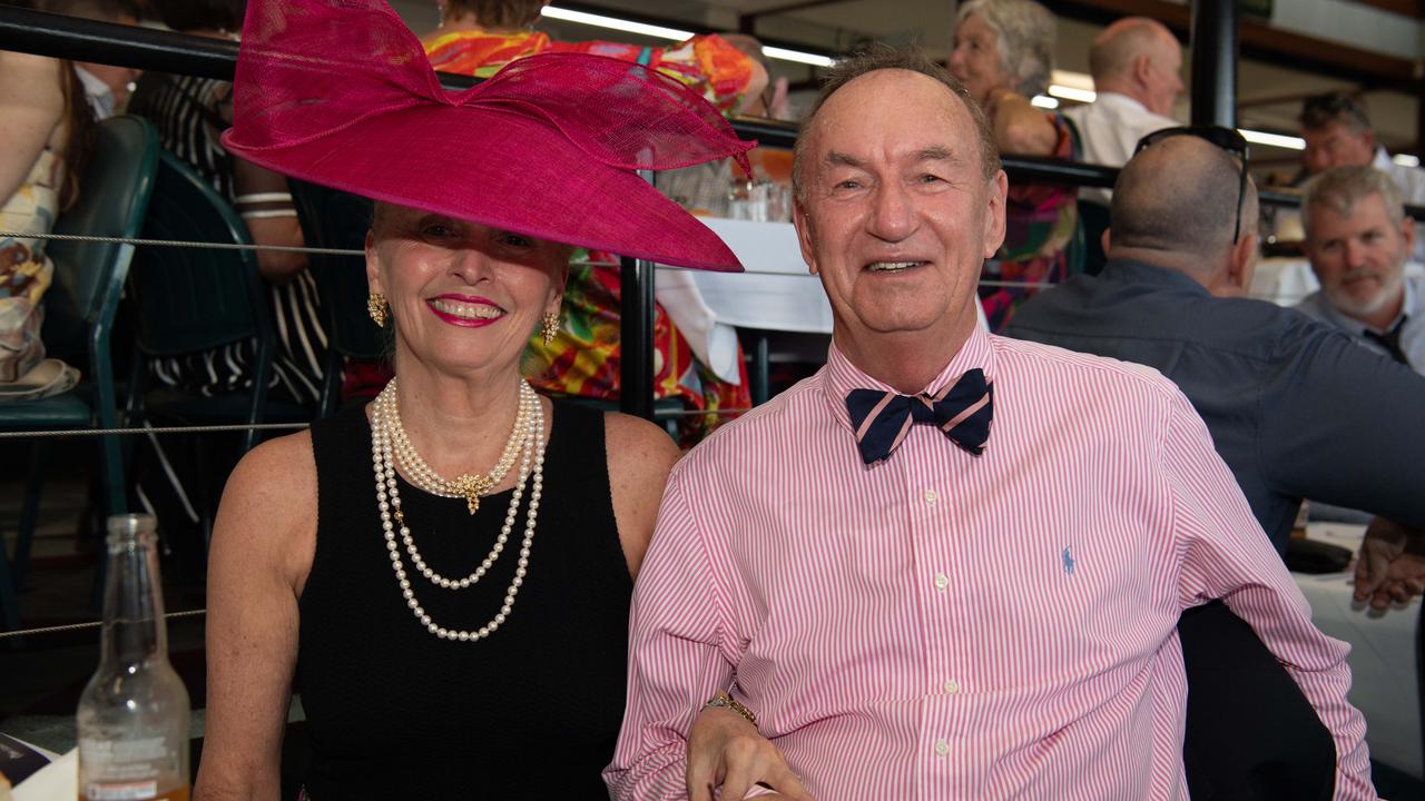 Nick Lehmann and Doctor Catherine Lehmann at the 2024 Darwin Cup. Picture: Pema Tamang Pakhrin