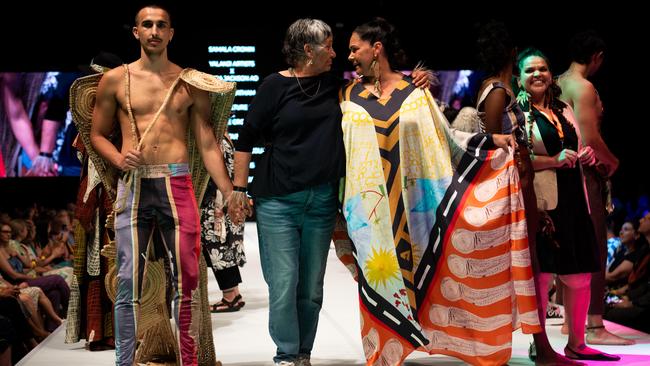 2024 Country to Couture at the Darwin Convention Centre showcases hand-designed First Nations fashion. Picture: Pema Tamang Pakhrin