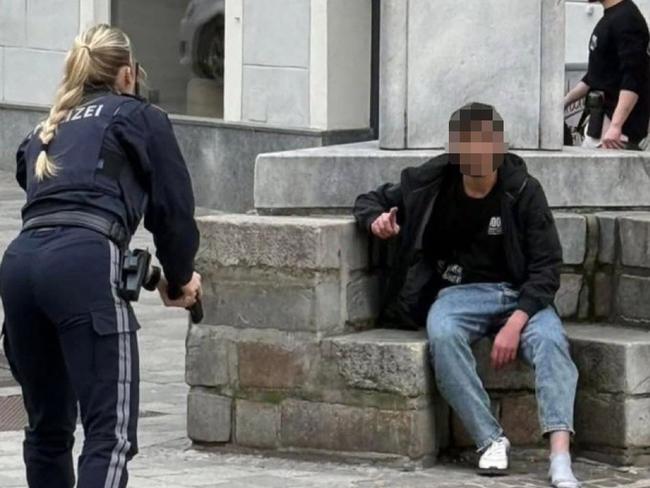 The man suspected of carrying out the knife attack in Villach, Austria. Picture: X