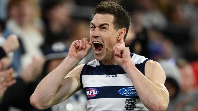 Mick McGuane ranks Geelong forward Jeremy Cameron as the third-most important player in Friday night’s preliminary final against Brisbane. Picture: Getty Images