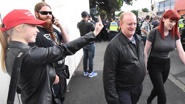 Right-ring and Left-wing groups have clashed at the event. Picture: AAP Image/James Ross