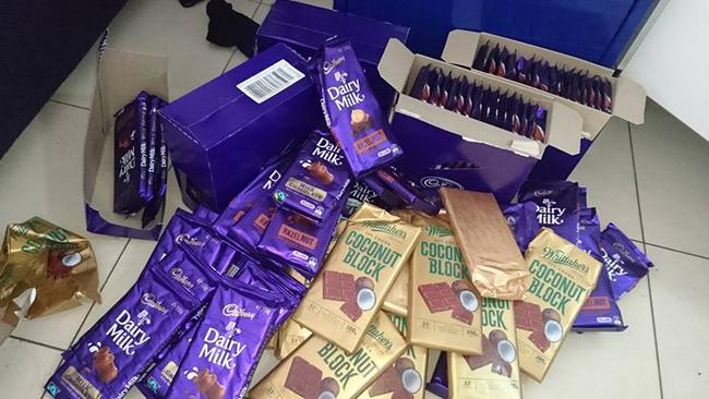 One lucky diver got dozens of blocks of Cadbury chocolate.