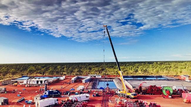 Beetaloo Gas Basin. Origin's Kyalla well drill site. Picture: Supplied