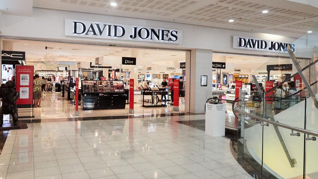 David Jones kept its stores open but there were few customers until recently. Picture: MATT LOXTON