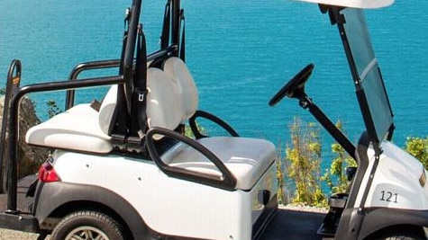 Five people have been busted for drink driving on a buggy on Hamilton Island.