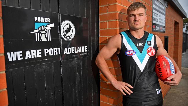 Ollie Wines’ contract extension is a good sign Port Adelaide is trending in the right direction. Picture: Tom Huntley