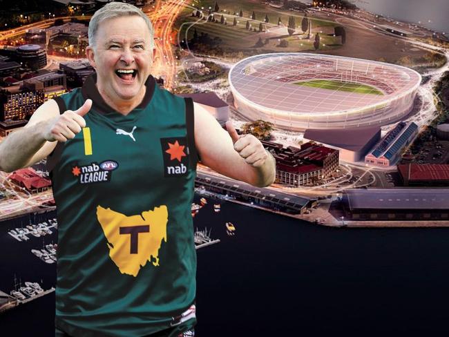 Albo with Hobart stadium.