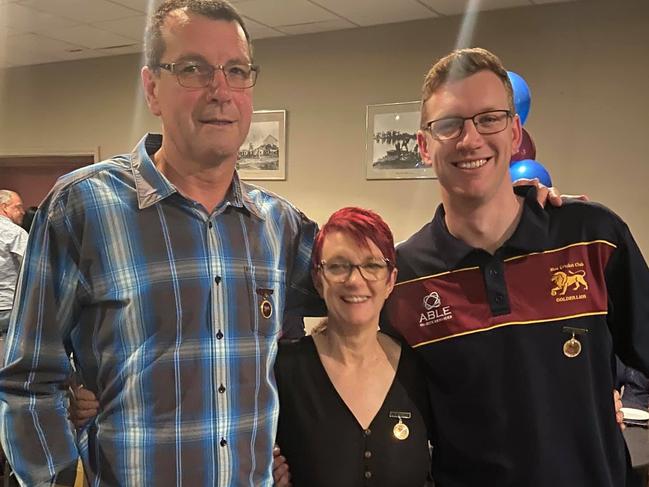 Andrew Philip with parents Alan and Francine after he joined them as a life member.