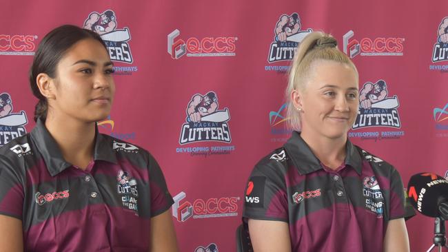 Jasmine Peters and Emma Manzelmann of the Mackay Cutters are excited to have the team in the Region, and think it will act as the perfect catalyst for players to reach the NRLW