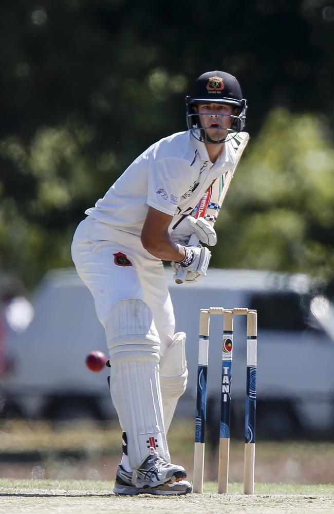 St Kilda’s Ben Davies reached his maiden century in Premier Cricket. Picture: Valeriu Campan