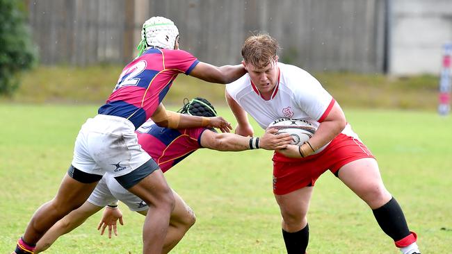 Ipswich player Jared Beazley First XV GPS game between Ipswich and BSHS Saturday August 13, 2022. Picture, John Gass