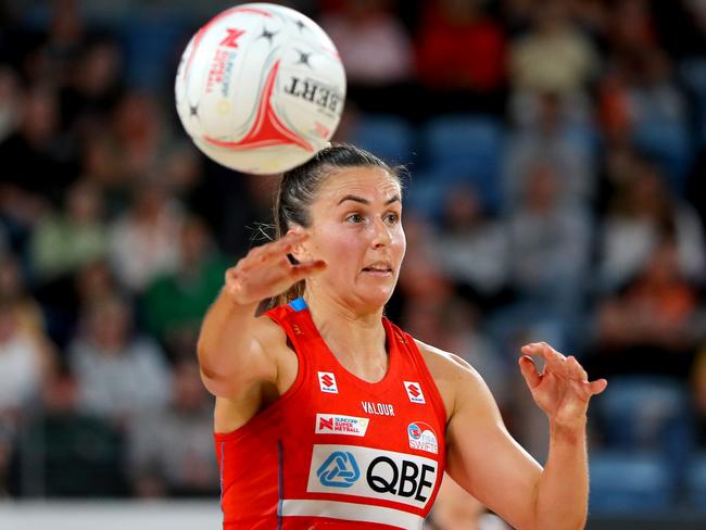 Focusing on the Swifts is helping Maddy Proud build her case for a Diamonds World Cup call-up. Picture: Jeremy Ng/Getty Images