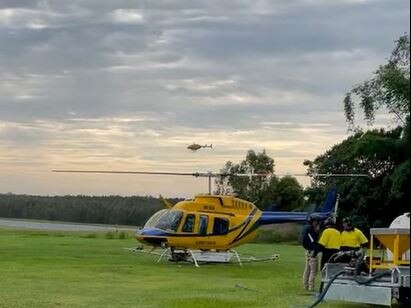 Workers combating mosquitoes for council on the Gold Coast. Picture: City of Gold Coast.