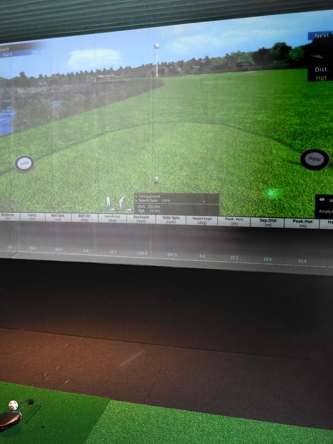 Virtual reality golf would be supplied in the bubble.