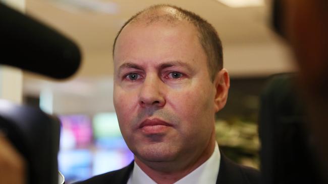 Treasurer Josh Frydenberg at Parliament House in Canberra. Picture: Kym Smith