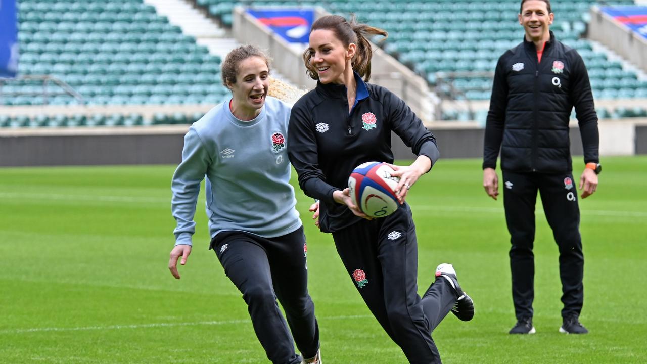 Kate got right into the practice session. Picture: Kate Green/Getty Images