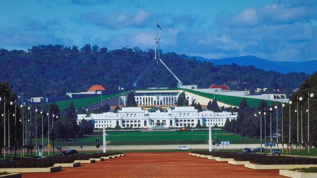 A view of Parliament House in the nation's capital. Canberrans are not representative of the national mood.