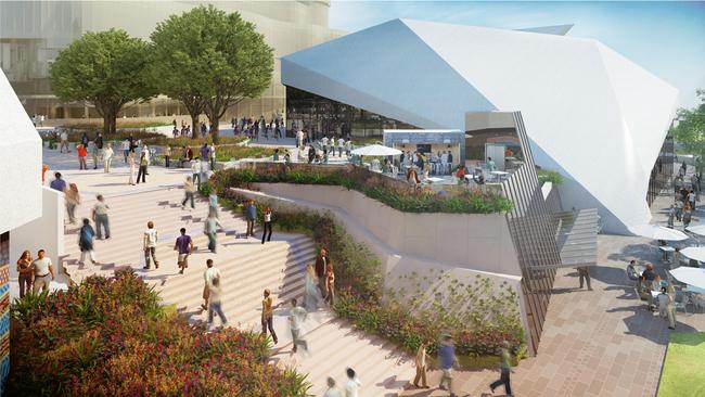 An artist’s impression of the Festival Plaza redevelopment plans.