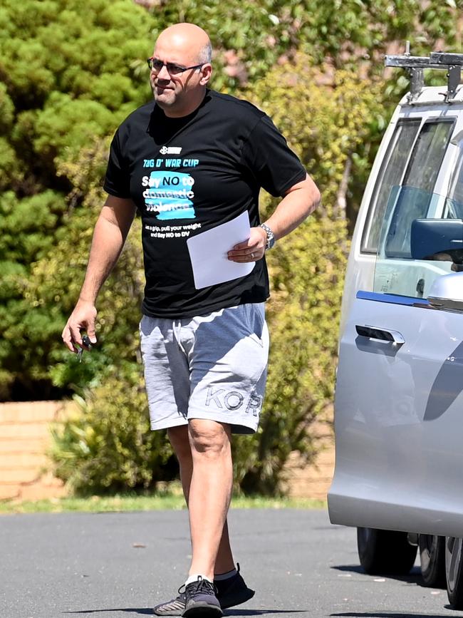 Khal Asfour arrives at his home. Photo Jeremy Piper