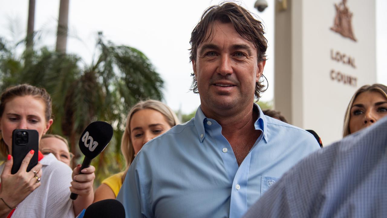 Matt Wright outside the Darwin Local Court where he faces work health and safety charges related to the fatal crash. Picture: Pema Tamang Pakhrin