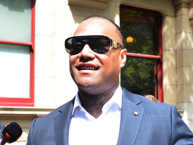 MELBOURNE, AUSTRALIA - NewsWire Photos MARCH 14TH, 2023: Sione Hokafonu, leaving the Supreme Court in Melbourne, after he was acquitted of attempted murder. Picture : NCA NewsWire / Nicki Connolly