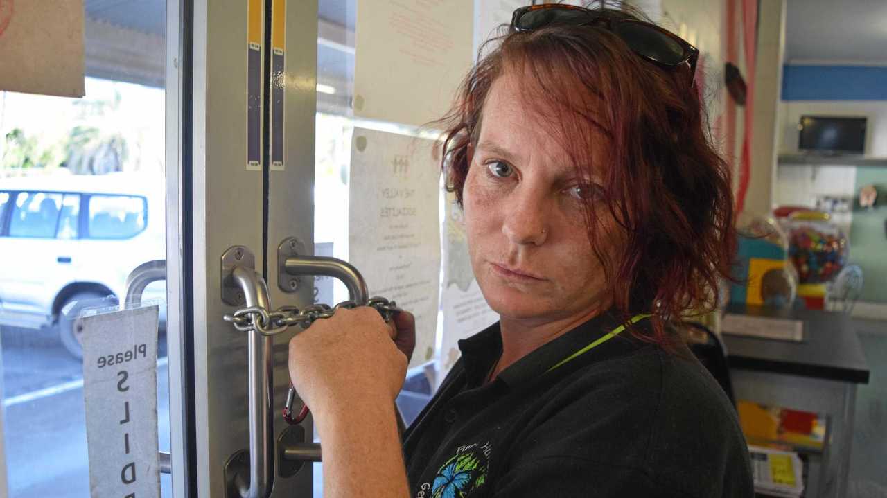 Finch Hatton General Store employee Kirsty Hitchins said she was shocked when the quiet country general store was broken into. Since the burglary, she said, the store has been forced to install extra security measures. Picture: Zizi Averill