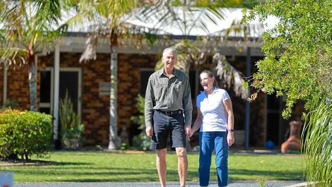 Mark and Lyn Abel-Lorberg are trying to sell Awoonga Gateway Lodge. Picture: Mike Richards GLA210717AWLA