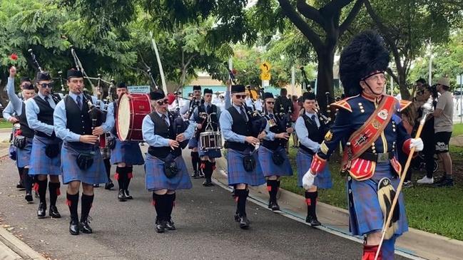 Townsville’s Anzac Day parade kicked off about 9am.