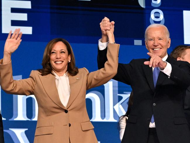 Kamala Harris and Joe Biden. Picture: Robyn Beck/AFP