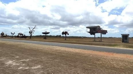 Jim Sauer started setting up the displays of vehicles and old machinery on his South Kolan property around four years ago.