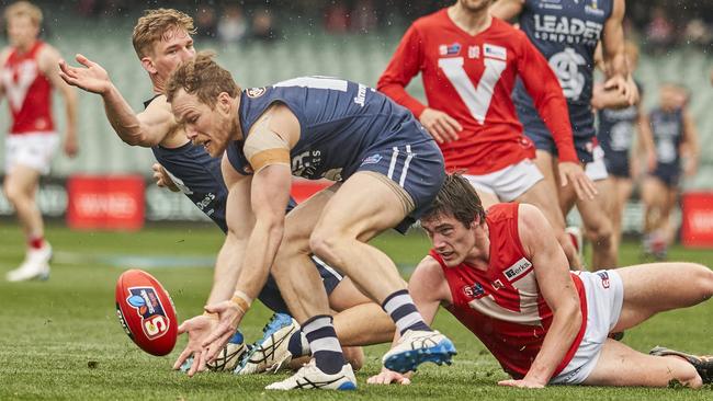 Anthony Biemans during last season’s SANFL finals. Picture: Matt Loxton