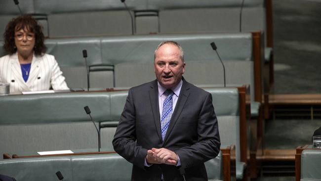 Barnaby Joyce during Question Time in the House of Representatives. Picture: Gary Ramage