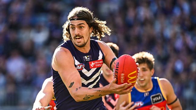 The Dockers need to maximise Luke Jackson’s incredible gifts. Picture: Daniel Carson/AFL Photos via Getty Images