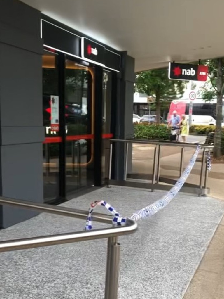 The man allegedly walked into the branch armed with a knife. Picture: Les Graue