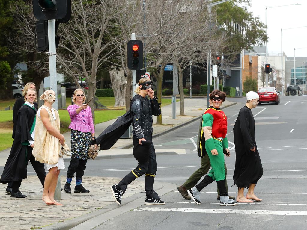 Players arriving for the Cats Mad Monday. Picture: Alison Wynd