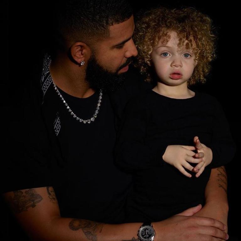 In March, Drake shared the first public images of the child he was accused of ‘hiding’ from the world during a 2018 beef with rival Pusha T. Picture: Drake.