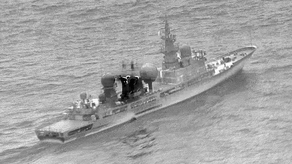 Image of a second People’s Liberation Army (Navy) General Intelligence Ship, the Haiwangxing (AGI-792) approaching Australia’s east coast via the Solomon Sea.