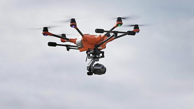 Tasmania Police has issued a warning to drone users as firefighters employ waterbombing craft. Picture: MATHEW FARRELL