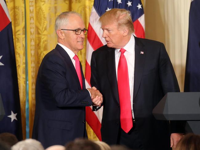 Former Prime Minister Malcolm Turnbull had some choice words for Mr Trump this week. Picture: Nathan Edwards