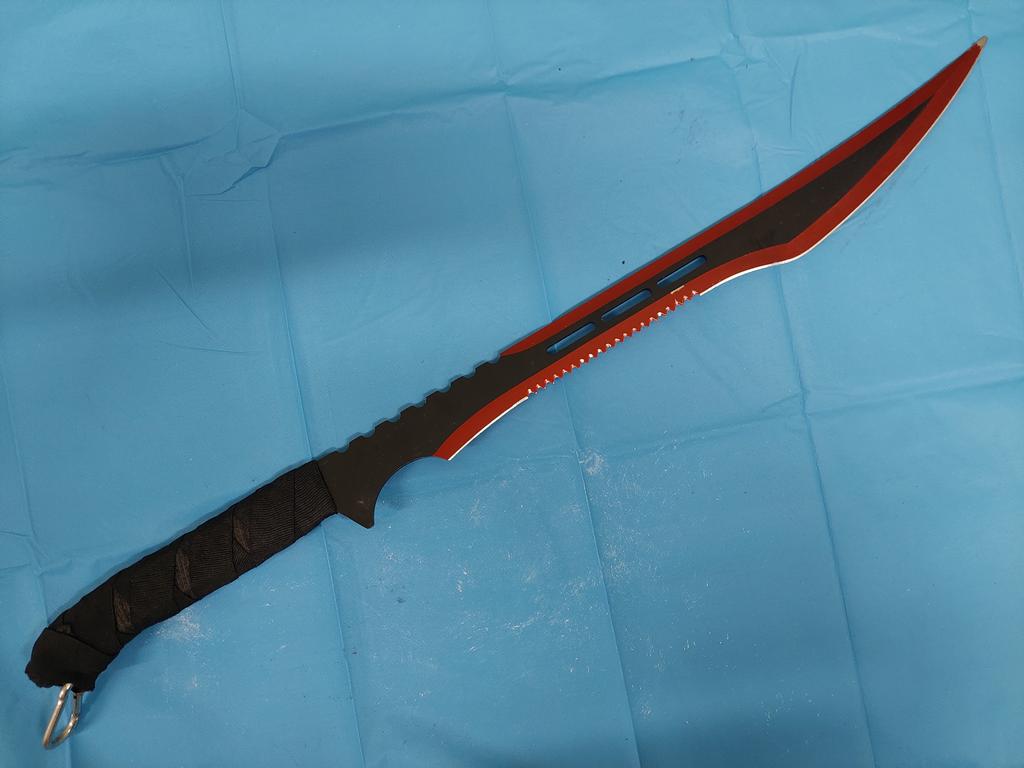 Longer, curved swords, known as ‘zombie knives’, have become a more recent target for police. Picture: Victoria Police